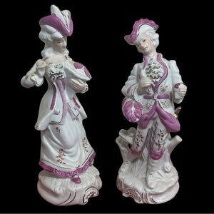 VTG FEI Fine Porcelain Set George & Martha Washington Figurines Set #Z-1001 12”